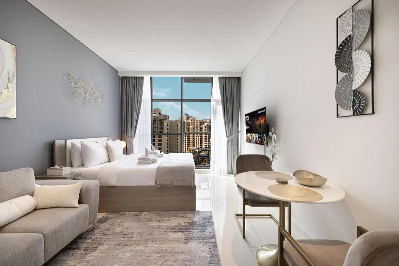 Seven Palm Apartment With Private Beach Access And Infinity Pool Dubaj