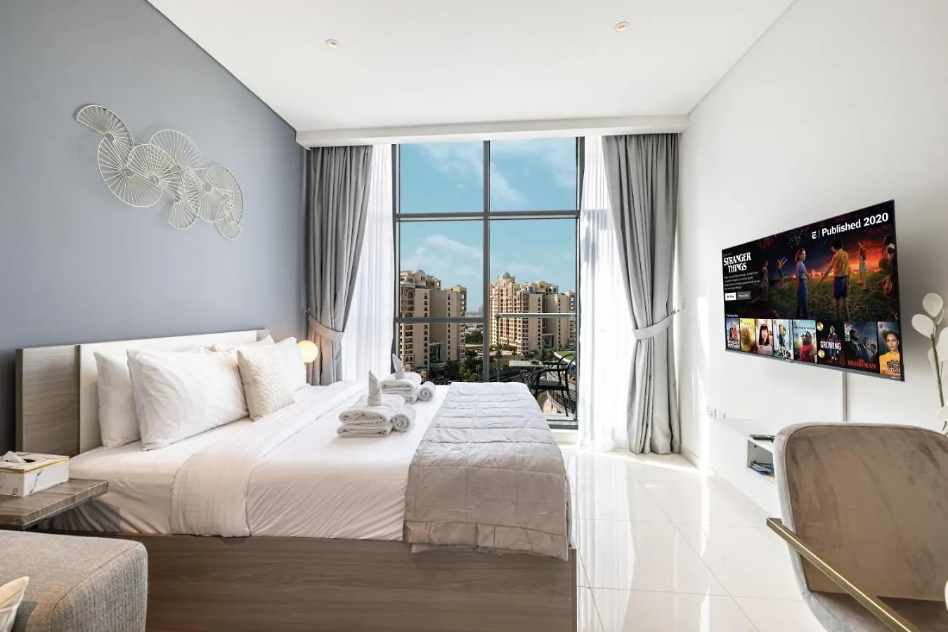 Seven Palm Apartment With Private Beach Access And Infinity Pool Dubaj