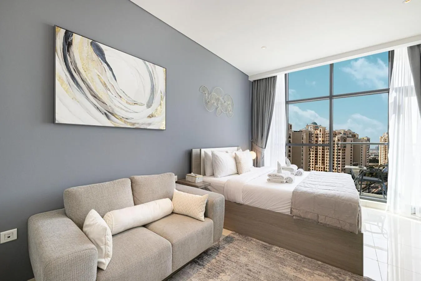 דובאי Seven Palm Apartment With Private Beach Access And Infinity Pool 0*,